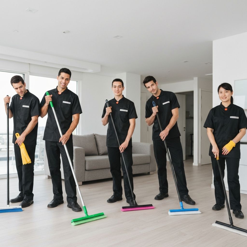 Professional cleaning team
